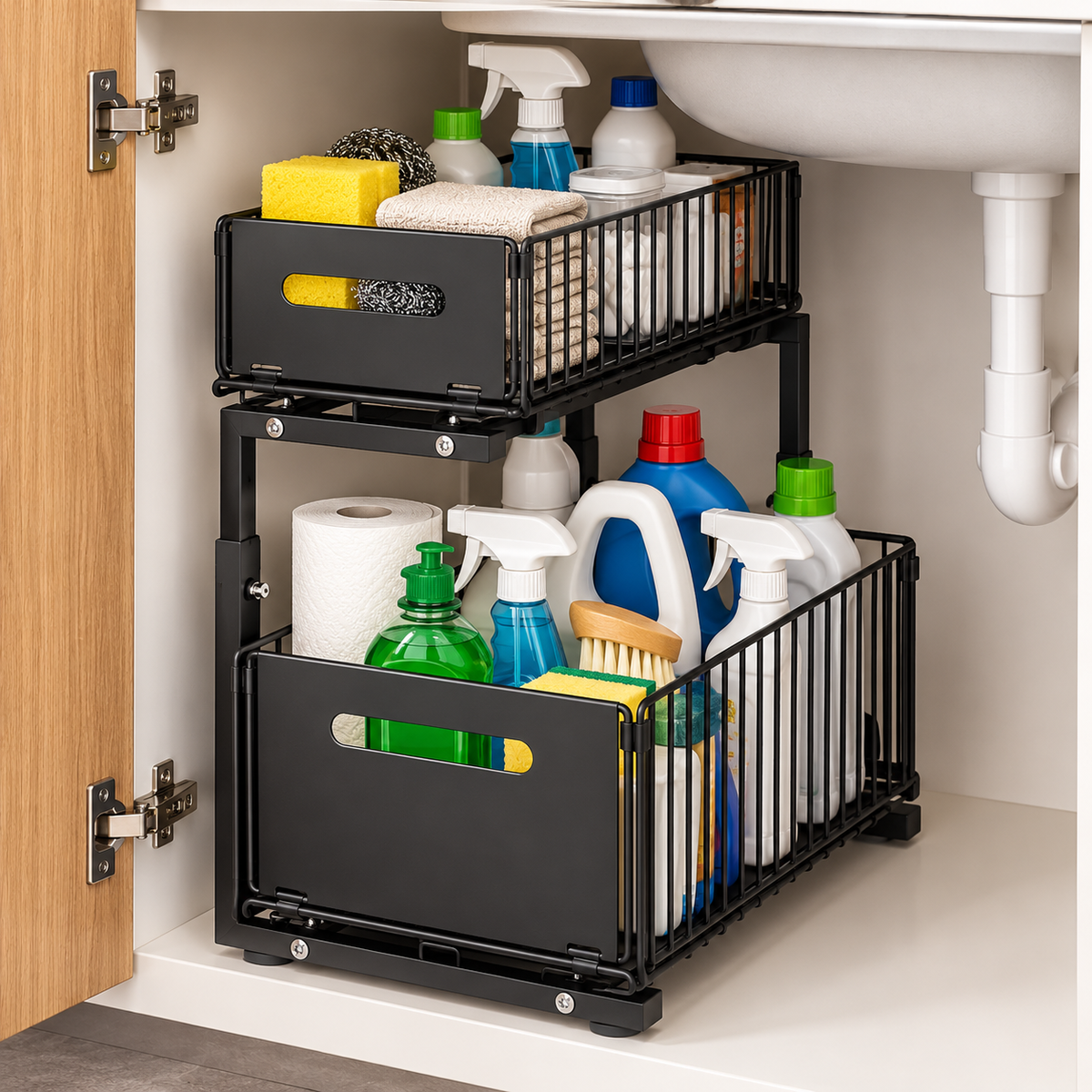 Organizador Extraíble Bajo Fregadero de 2 Niveles